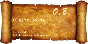 Olajos Bolda névjegykártya